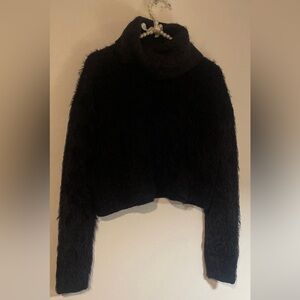 Jack by BB Dakota Black Turtleneck Cropped Sweater Small